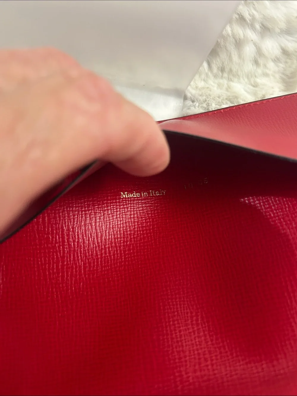 Valextra long red leather travel wallet Passport holder Retail $550